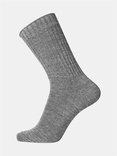 Egtved sokker, kraftig rib uld grå